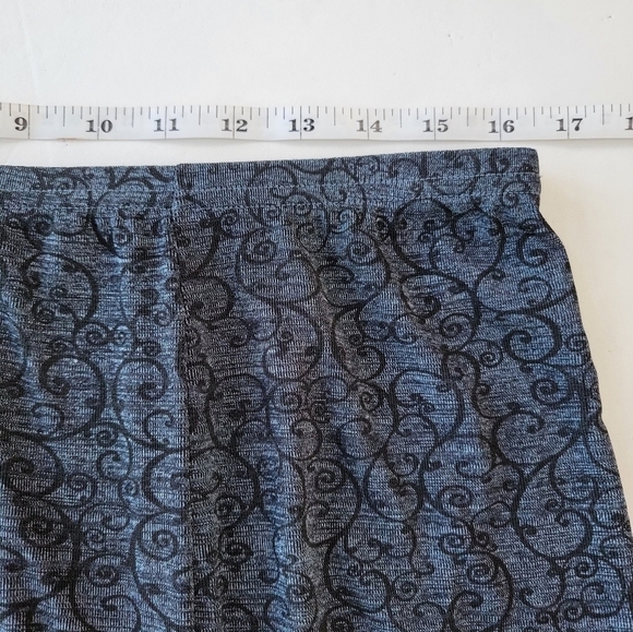 Briggs New York Lightweight Elastic Waist Scroll Print Skirt Size Large EUC - Picture 5 of 5